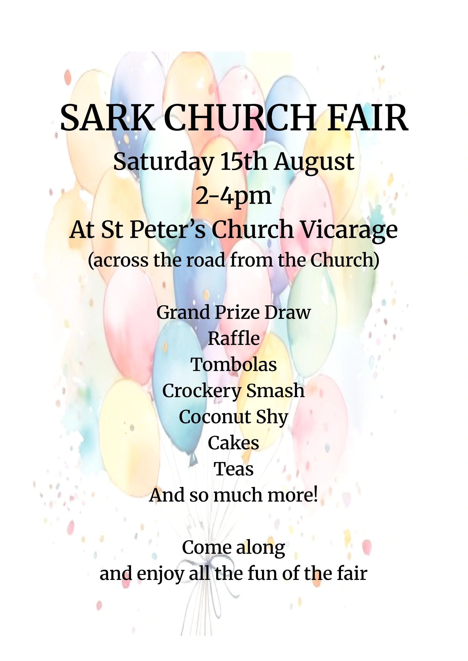 SARK CHURCH FAIRposter